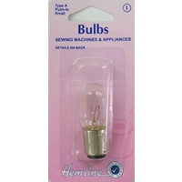 Sewing Machine &amp; Appliance Bulb, 20x48mm, SBC Bayonet Small, 15W, 240V, Type A