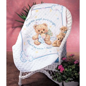 Dimensions CUDDLY BEAR QUILT Stamped Cross Stitch Kit, 13065