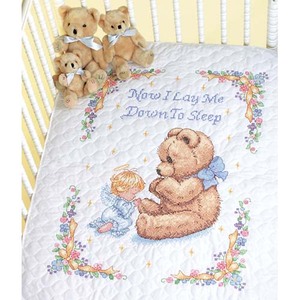 Dimensions SWEET PRAYER QUILT Stamped Cross Stitch Kit, 13088