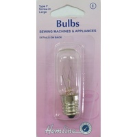 Sewing Machine &amp; Appliance Bulb, SES Screw-In Long, 15W, 240V, Type F