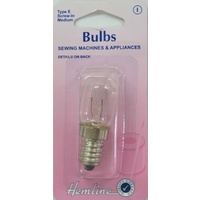 Sewing Machine &amp; Appliance Bulb, SES Screw-In Medium, 15W, 240V, Type E