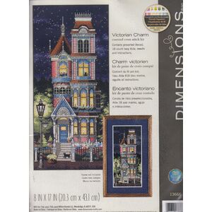 VICTORIAN CHARM Counted Cross Stitch Kit 8&quot; x 17&quot; (20.3cm x 43.1cm)