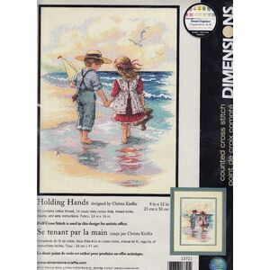 HOLDING HANDS Counted Cross Stitch Kit 23 x 30cm #13721 By Dimensions