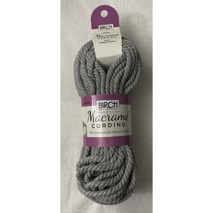 Birch Macrame Cording 4mm GREY 228G, 22.86m Skein