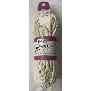 Birch Macrame Cording 4mm NATURAL 228G, 22.86m Skein