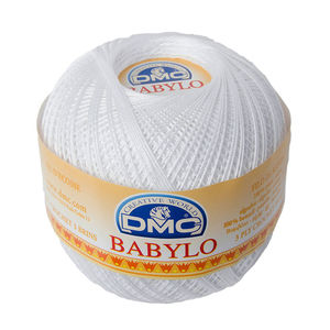 DMC Babylo 10, B5200 WHITE Crochet Cotton, 100g Ball