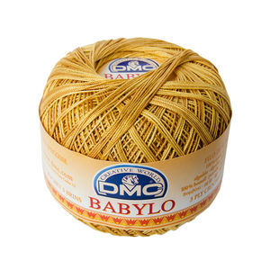 DMC Babylo Size 10, #111 Variegated Brown Yellow Crochet Cotton, 50g Ball
