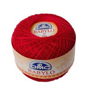 DMC Babylo 10, #321 Red Crochet Cotton, 50g Ball
