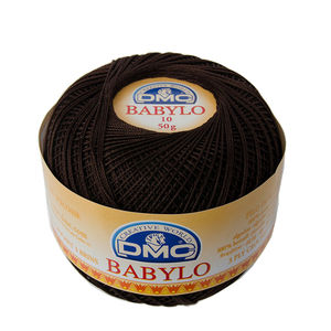 DMC Babylo Size 10, #3371 Dark Brown Crochet Cotton, 50g Ball
