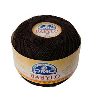 DMC Babylo Size 10, #3371 Dark Brown Crochet Cotton, 50g Ball