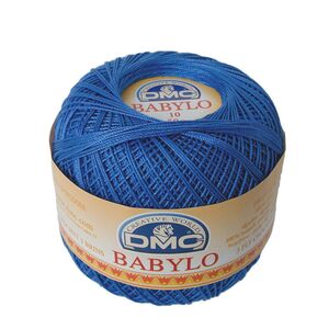 DMC Babylo Size 10, #482 Blue Crochet Cotton, 50g Ball
