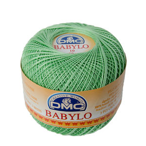 DMC Babylo Size 10, #508 Green Crochet Cotton, 50g Ball