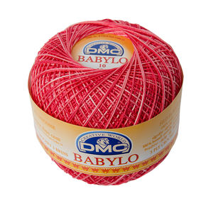 DMC Babylo 10, #57 Variegated Pink Red Crochet Cotton, 50g Ball
