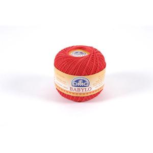 DMC Babylo Size 10, #666 Red Crochet Cotton, 50g Ball