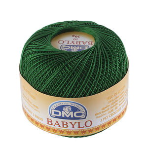 DMC Babylo Size 10, #699 Green Crochet Cotton, 50g Ball