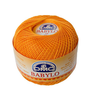 DMC Babylo Size 10, #741 Orange Crochet Cotton, 50g Ball