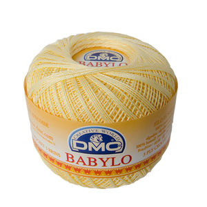 DMC Babylo Size 10, #745 LIGHT GOLDEN YELLOW Crochet Cotton, 50g Ball