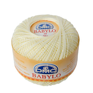 DMC Babylo Size 10, #746 Pale Yellow Crochet Cotton, 50g Ball