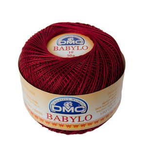 DMC Babylo Size 10, #815 Medium Garnet Crochet Cotton, 50g Ball