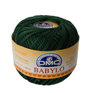 DMC Babylo Size 10, #890 Dark Pistachio Green Crochet Cotton, 50g Ball