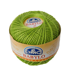 DMC Babylo Size 10, #907 Light Parrot Green Crochet Cotton, 50g Ball