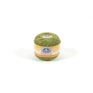 DMC Babylo Size 10, #94 Variegated Green White Crochet Cotton, 50g Ball