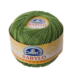 DMC Babylo Size 20, #3346 Green Crochet Cotton, 50g Ball