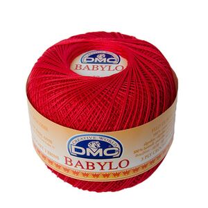 DMC Babylo Size 20, #475 Red Crochet Cotton, 50g Ball