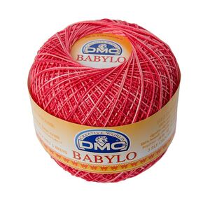 DMC Babylo Size 20, #57 Variegated Pink Red Crochet Cotton, 50g Ball