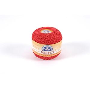 DMC Babylo Size 20, #666 Red Crochet Cotton, 50g Ball