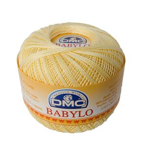 DMC Babylo Size 20, #745 LIGHT GOLDEN YELLOW Crochet Cotton, 50g Ball