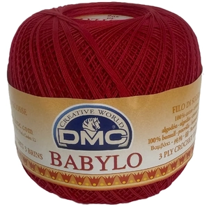 DMC Babylo Size 30, 3905 RED Crochet Cotton, 50g Ball