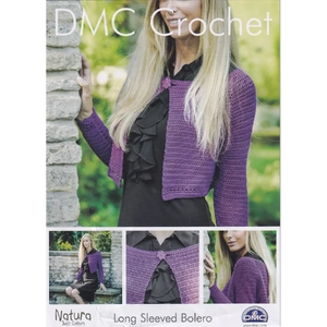 DMC Crochet Pattern Long Sleeved Bolero 15042L/2 Leaflet