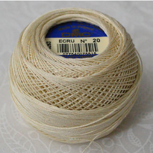 DMC Cordonnet Special, 6 Cord Crochet Cotton, Size 20, 20g Ball, ECRU