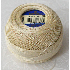 DMC Cordonnet Special Size 30 ECRU 6 Cord Crochet Cotton 20g Ball