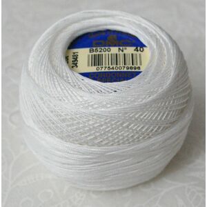 DMC Cordonnet Special, Crochet Cotton, Size 40, 20g Ball, B5200 SNOW WHITE