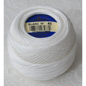 DMC Cordonnet Special Size 40 BLANC (WHITE) 6 Cord Crochet Cotton 20g Ball