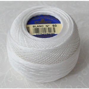 DMC Cordonnet Special Size 60 BLANC (WHITE) 6 Cord Crochet Cotton 20g Ball
