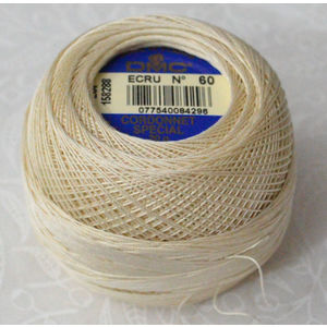 DMC Cordonnet Special Size 60 ECRU 6 Cord Crochet Cotton 20g Ball