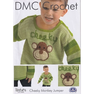 DMC Crochet Pattern Cheeky Monkey Jumper 15209L/2 Leaflet