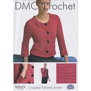 DMC Crochet Pattern Cropped Tailored Jacket 15214L/2 Leaflet