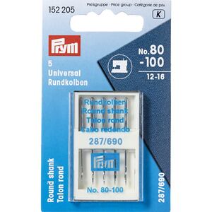 Universal Round Shank Sewing Machine Needles, 287(690) Pack of 5 x Size 80-100 Assorted