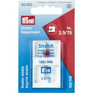 Prym Stretch Double Sewing Machine Needles, 130/705, 75/2.5mm