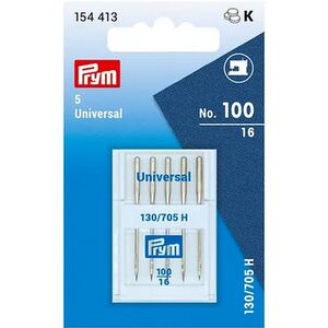 Prym Standard Universal Sewing Machine Needles, 130/705, Size 100