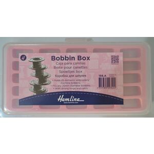 Hemline Bobbin Box, Holds 25 Machine Bobbins, Larger Cavity