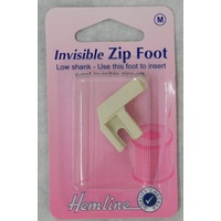 Hemline Invisible Zip Foot, Low Shank, Fits Most Modern Machines.
