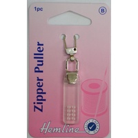 Hemline Zipper Puller, Transparent Zip Puller Replacement, Instructions Included