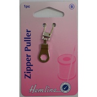 Hemline Zipper Puller, Silver Tone Ring Zip Puller Replacement, Instructions Included