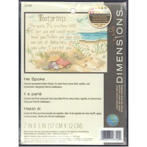 HE SPOKE (FOOTPRINTS) Counted Cross Stitch Kit 17 x 12cm #16700