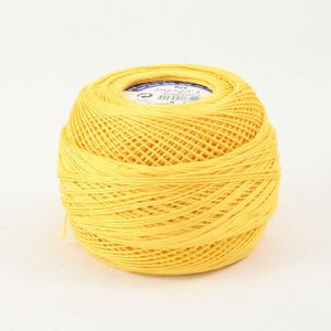 DMC Cebelia 10, #743 Medium Yellow, Combed Cotton Crochet Thread 50g